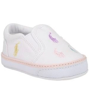 Ralph Lauren Size 2 Fabric Baby Shoes White